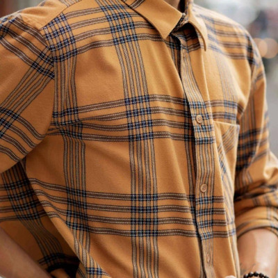 Áo Sơ Mi Nam ROUTINE Flannel Túi Đắp Kẻ sọc Caro Form Regular - 10F23SHL029 | LASTORE MENSWEAR