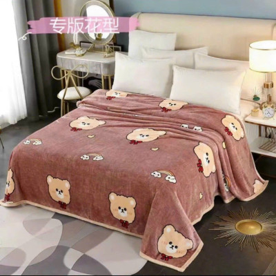 Chăn Lông Tuyết Sữa Hàn Quốc In Hình Siêu Đẹp Siêu Mềm Mịn Kích Thước 2mx2m2 Giao Màu Ngẫu Nhiên