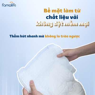Tã quần người già FAMOLIFE Cao Cấp mềm mại, thấm hút, chuẩn chất lượng Châu Âu
