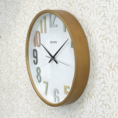 Đồng hồ Rhythm CMG140NR06 Kt 30.0 x 4.5cm, 680g Vỏ gỗ. Dùng Pin.