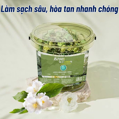 Hộp 140 Viên Giặt 5in1 Hương Hoa Dịu Nhẹ Khử Khuẩn 99%, Viên Giặt Xả Thơm Làm Mềm Quần Áo