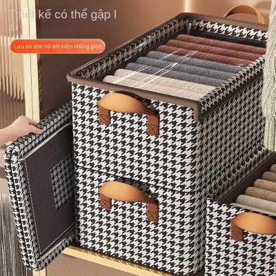 Hộp Vải Đựng Quần Áo 6 Ngăn Cao Cấp - Túi Đựng Quần Áo Có Nắp, Thiết Kế Gọn Gàng - HÀNG CHÍNH HÃNG MINIIN