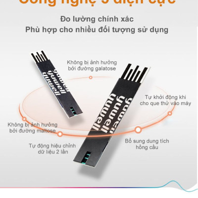 Máy đo đường huyết Yuwell Accusure 710 Kèm 60 que thử đường huyết và 60 kim lấy máu