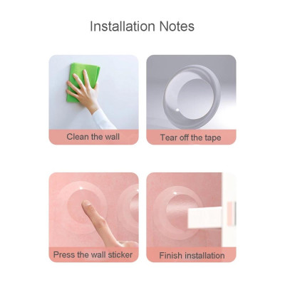 Miếng Đệm Silicone Trong Suốt Dán Tường Chặn Cửa, Chống Va Đập Cánh Cửa, Mềm Mại Và Siêu Dính, Dễ Dàng Sử Dụng. TakyHome 1700tron