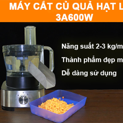 Máy thái rau củ quả đa năng 3A600W - Cắt hạt lựu, sợi, lát, băm nhỏ - Hàng Chính Hãng