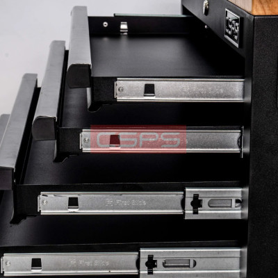 Tủ dụng cụ 7 ngăn kéo mặt gỗ màu đen mờ CSPS