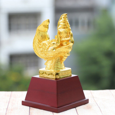 Quà tặng lưu niệm Hà Nội: Đầu Rồng Thăng Long mạ vàng