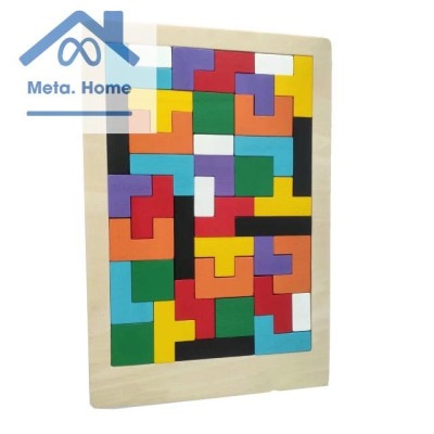 Xếp gạch bằng gỗ - Xếp hình tư duy cho bé