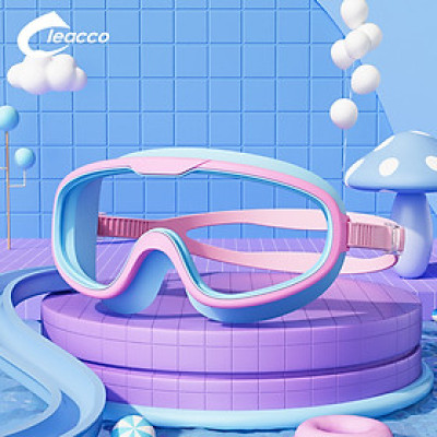 Kính bơi trẻ em chống tia UV bản rộng góc nhìn 180 độ Cleacco  SG1885 dây đeo silicone êm ái , không kích ứng , an toàn với trẻ em  - Hàng chính hãng Boro Sport