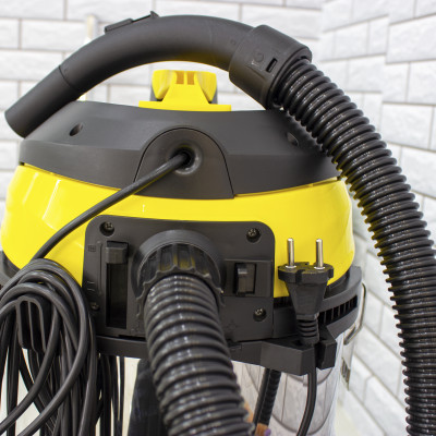 Máy hút bụi SUMIKA K30, Màu Vàng, 30L, 1800W, hút nước, hút bụi, thổi bụi, dây điện dài 10m, thùng chứa inox không gỉ - Hàng chính hãng