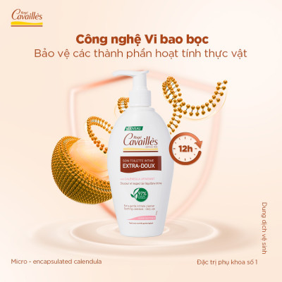 Dung dịch vệ sinh phụ nữ Roge Cavailles - Dưỡng Mềm Mại, Sạch Dịu Êm - Số 1 tại Pháp - 250ml
