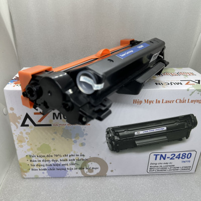 Hộp Mực AZ TN2480 Dùng cho Máy in Brother DCP L2535DW 2550DW Hl 2375DW MFC L2715DW L2750DW L2710DW - Hàng Chính hãng
