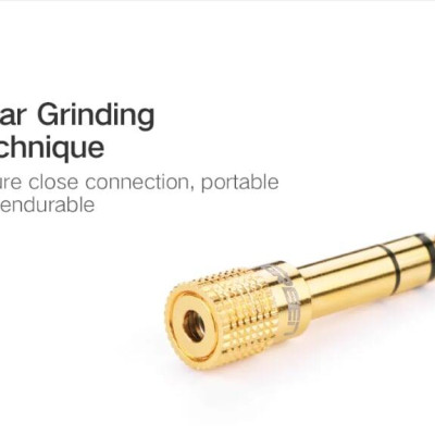 Ugreen UG2050320503TK Jack âm thanh chuyển đổi 6.3mm dương sang 3.5mm âm - HÀNG CHÍNH HÃNG