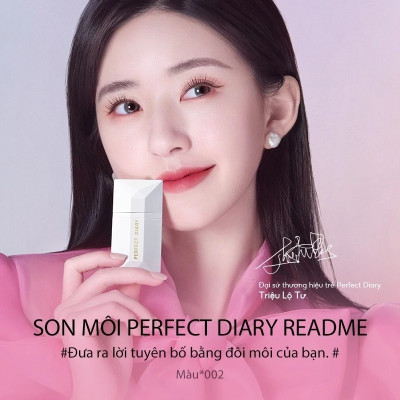 Son kem lì PERFECT DIARY ReadMe chất son mỏng nhẹ bám màu lâu trôi 4g