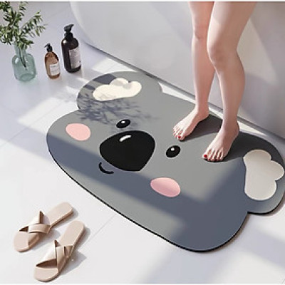 Thảm lau chân silicon LIDACO siêu thấm đế cao su chống trượt kích thước 40x60cm