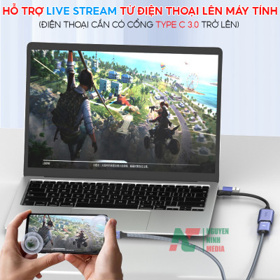 Bộ Cáp Live Stream, Ghi Hình HDMI to USB 3.0 Video Capture Card VEGGIEG VZ632 (VZ624) 1080P 60FPS - Hỗ Trợ Live Stream, Ghi Hình Từ Điện Thoại, Camera, PS5, XBOX 1080P 60FPS - Hàng Chính Hãng