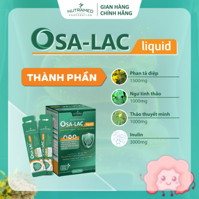 Gói uống Osa-lac liquid hỗ trợ sức khỏe đường ruột (20 gói) - Nutramed