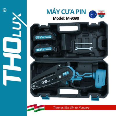 Máy cưa xích pin Tholux M-9090 Chiều dài lam 6 inch, pin 5cell, Động cơ Không Chổi Than