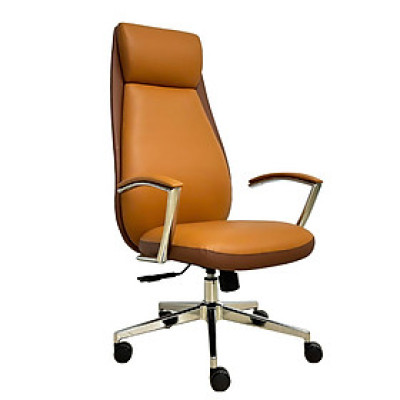 Ghế ngồi làm việc dành cho Sếp nữ CM4497-P Nội thất Capta Ghế xoay văn phòng nệm da PU cao cấp gật gù chân thép mạ cao tại tp hcm 