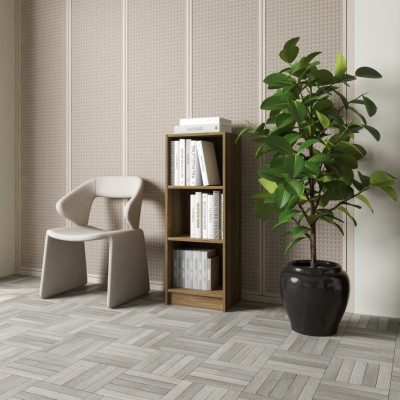 [Happy Home Furniture] CATY, kệ sách 3 tầng size nhỏ,  40cm x 28cm x 106cm (DxRxC), KSA_008