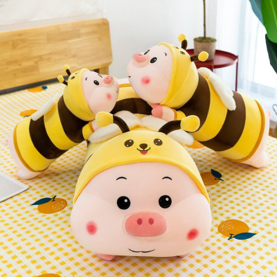 Gấu Bông Heo Ong Nằm- Gối Ôm Heo Cosplay Nhồi Bông Cao Cấp