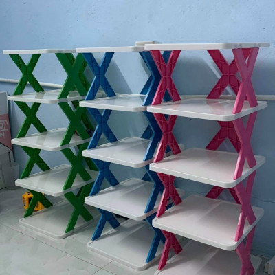 Kệ Để Giày, Kệ Để Dép 5 Tầng Chữ X Thông Minh Có Thể Tháo Lắp Gấp Gọn, Kệ Đựng Đồ Năng