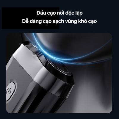 Máy cạo râu Enchen Mini 6s, Cạo râu khô & ướt nút cảm ứng, Đầu cạo nổi 28 lưỡi dao kép tự mài - Hàng nhập khẩu