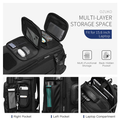 Balo Ozuko chống trộm chống thấm nước với sức chứa lớn dùng cho hoạt động dã ngoại