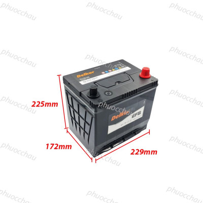 Ắc Quy Delkor EFB Q85/95D23L 12V-65Ah | Q85/115D23L 12V-70Ah