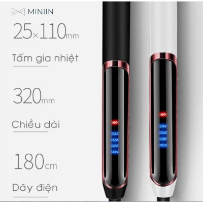 Máy Ép Uốn Là Tóc Đa Năng 3 Trong 1 Cao Cấp Hàng Loại 1 Chính Hãng MINIIN Sang Trọng Kiểu Hàn Quốc - Kết Hợp Duỗi, Tạo Nhiều Kiểu Tóc Thông Minh – Dùng Cho Salon Tóc & Tại Nhà- Tiện Lợi