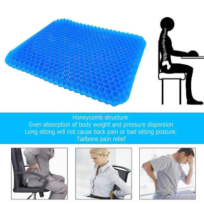 Đệm ngồi 3D silicon thoáng khí, đàn hồi tốt, Nệm lót ghế chất liệu mềm mại chống đau mỏi