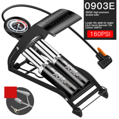 Bơm Đạp Chân 2 Nòng Xilanh 6 Bar 170 PSI Siêu Bơm Chất Lượng Cao Cho Xe Đạp, Xe Máy, Xe Ô tô, Xe Hơi Đa Năng Dễ Dàng Xếp Gọn Và Sử Dụng Tặng Kèm 3 Chốt Chân Lỗ Bơm Super Pump Mai Lee  J055B