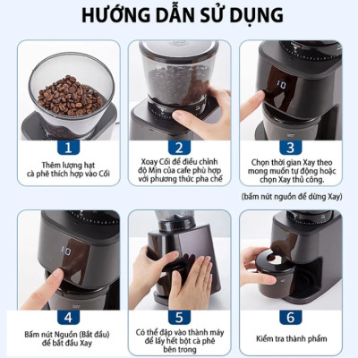 Máy xay hạt cà phê Espresso cao cấp Shardor BD-CG015 có Bảng điều khiển kỹ thuật số, Tích hợp 31 chế độ xay hạt cà phê - HÀNG NHẬP KHẨU