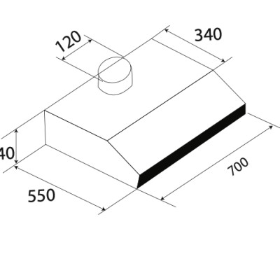Máy Hút Mùi Cổ Điển KAFF KF-701B (Màu Đen) - Hàng Chính Hãng