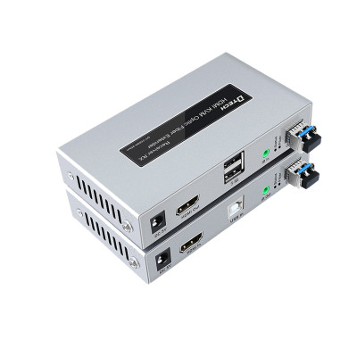 Bộ chuyển đổi kéo dài hdmi sang cáp quang DTECH DT-7059 (2 thiết bị)- Hàng Chính Hãng