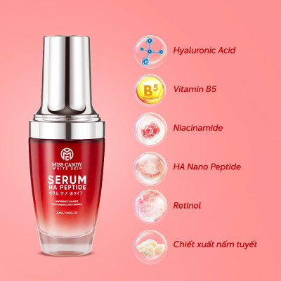 Serum Phân Tử HA Huyết Thanh MISS CANDY 30ml Giúp Cấp Ẩm Chuyên Sâu, Tăng Sinh Collagen, Tăng Cường Dưỡng Trắng, Tái Sinh Làn Da, Chống Lão Hóa Da _  PHỤNG BEAUTY