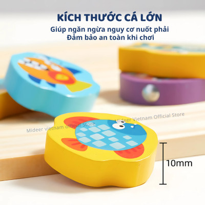 Đồ chơi câu cá nam châm bằng gỗ Mideer  Magnetic Fishing Toy cho bé