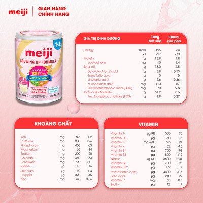 Combo 2 Hộp Sản Phẩm Dinh Dưỡng Công Thức Meiji Growing Up Formula - Nhập khẩu chính hãng (800g)