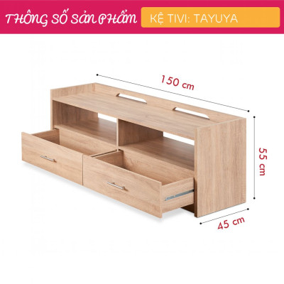 Kệ TV phòng ngủ hiện đại thiết kế đa năng SMLIFE Tayuya