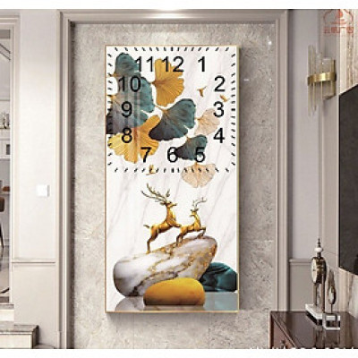 TRANH TRÁNG GƯƠNG-TRANH ĐỒNG HỒ TRÁNG GƯƠNG PHONG THỦY HỮU TÌNH( TẶNG KÈM ĐINH 3 CHÂN) 