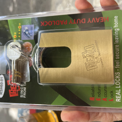 RSH60-01 Ổ khóa chống cắt vuông Real đồng thau 60mm