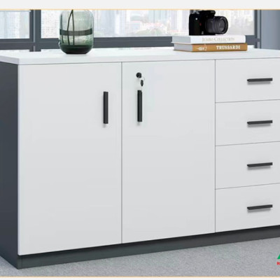Tủ hồ sơ văn phòng, tủ tài liệu thấp gỗ MDF TVP401A - NỘI THẤT LẮP RÁP VIENDONGADV