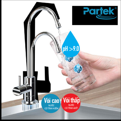 Máy lọc nước uống điện giải ion kiềm Alkaline giàu Hydrogen Partek P4685-USF-A hàng nhập khẩu chính hãng