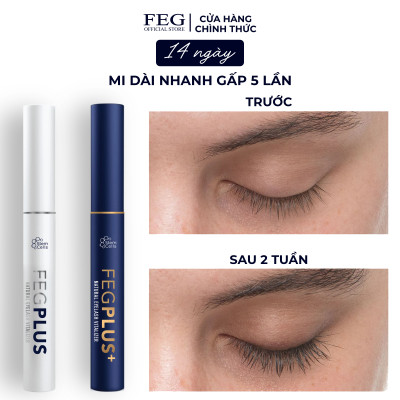 Combo dưỡng mi FEG Plus Stem Cells - Phiên bản tế bào gốc, dài mi nhanh, không chứa Prostaglandins gây thâm mắt (5ml/lọ)