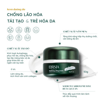 Kem dưỡng chống lão hóa, tái tạo và trẻ hóa da L’Orsia Cosmétique Autophagy Activating 50ml