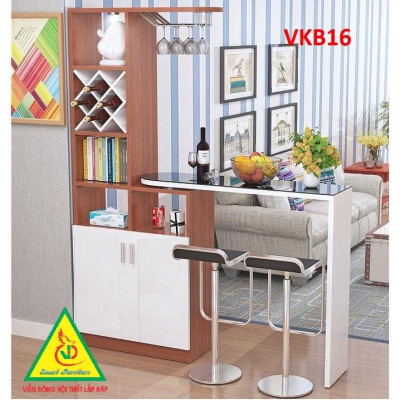 Quầy bar mini kết hợp tủ rượu VKB16 ( không kèm ghế) - Nội thất lắp ráp Viendong Adv Chọn gian hàng