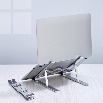 Giá Đỡ Laptop Hợp Kim Nhôm Cao Cấp Có Thể Gấp Gọn - Đế Tản Nhiệt Laptop - Macbook, Máy Tính Xách Tay - 07 Vị Trí Điều Chỉnh Góc Độ - Hàng Chính Hãng - VinBuy