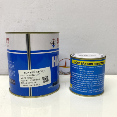 Sơn epoxy Hải Âu màu xanh dương EP352 1L/Bộ
