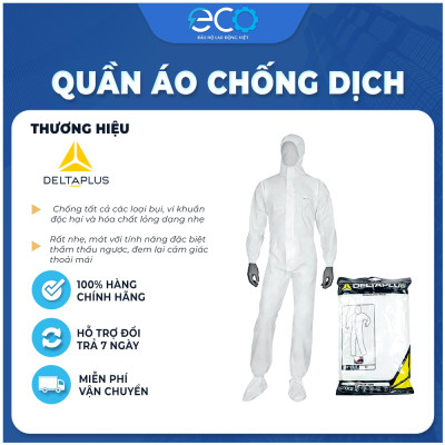 Combo Kính Bảo Hộ DeltaPlus + Mặt Nạ Koken G7 + Quần Áo Bảo Hộ DT117 | Tặng Kèm 1 Đôi Găng Tay Chống Hóa Chất