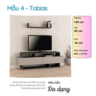 Kệ Tivi Phòng Khách Đẹp Kết Hợp Kệ Trang Trí Phong Cách Hiện Đại Thương Hiệu SMLIFE (Nhiều mẫu, có thể đổi Size và màu sắc)